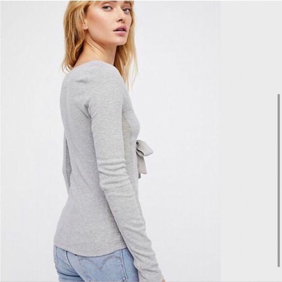 Free People “Looking Back” lace-up top - Picture 2 of 3